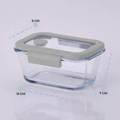 Neoflam Fika Glace Gri Vakumlu 4 Parça Saklama Kabı Seti - 2