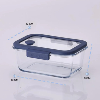 Neoflam Fika Glace Mavi Vakumlu 4 Parça Saklama Kabı 460 ML + 800 ml - 5