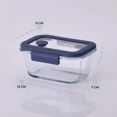 Neoflam Fika Glace Mavi Vakumlu 4 Parça Saklama Kabı Seti - 2