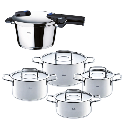 Fissler Bluepoint 4,5 Litre Düdüklü + 4 Parça Bonn Tencere Seti - FISSLER