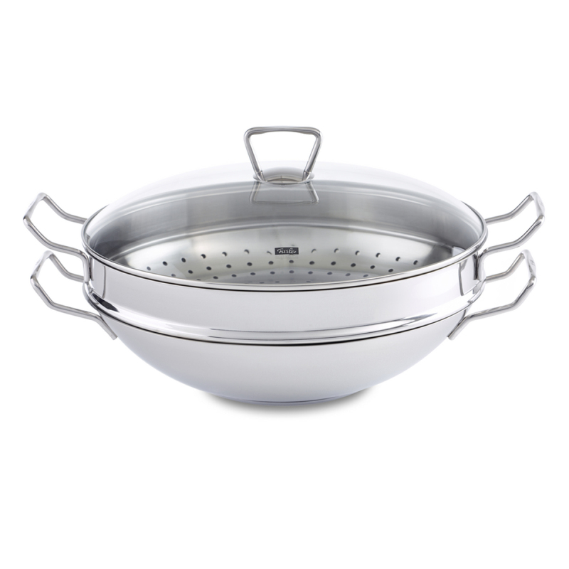 Fissler Kunming Cam Kapaklı Wok Tava 36 cm - 1