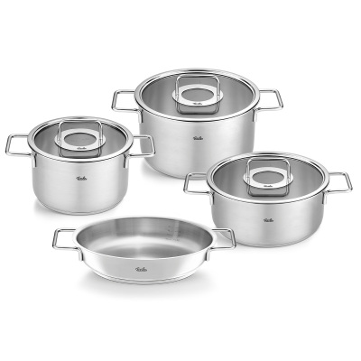 Fissler Pure Collection 7 Parça Cam Kapak Çelik Tencere Seti - FISSLER