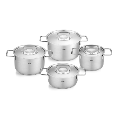 Fissler Pure Collection 8 Parça Metal Kapak Çelik Tencere Seti - FISSLER