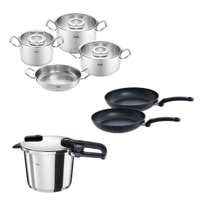 Fissler Vitaquick Edition 6 Litre Düdüklü Tencere + Original Profi Collection Tencere ve Tava Seti - FISSLER
