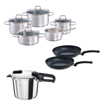 Fissler Vitaquick Edition 6 Litre Düdüklü Tencere + Viseo Tencere ve Tava Seti - FISSLER