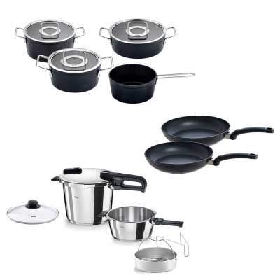 Fissler Vitaquick Edition 6+3,5 Litre Düdüklü Tencere + Adamant Tencere ve Tava Seti - FISSLER