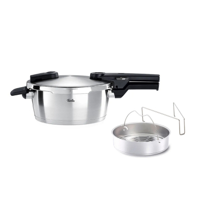 Fissler Vitaquick Premium 2,5 Litre Düdüklü Tencere + Buharda Pişirme Aparatı - FISSLER