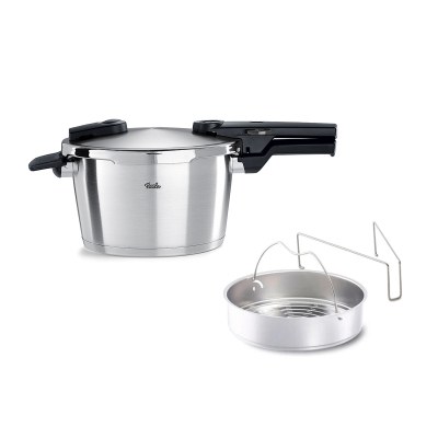Fissler Vitaquick Premium 4,5 Litre Düdüklü Tencere + Buharda Pişirme Aparatı - FISSLER