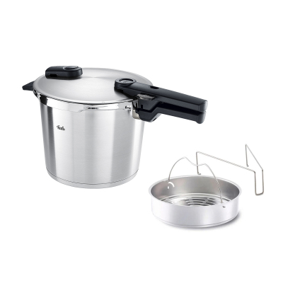 Fissler Vitaquick Premium 6 Litre Düdüklü Tencere + Buharda Pişirme Aparatı - FISSLER