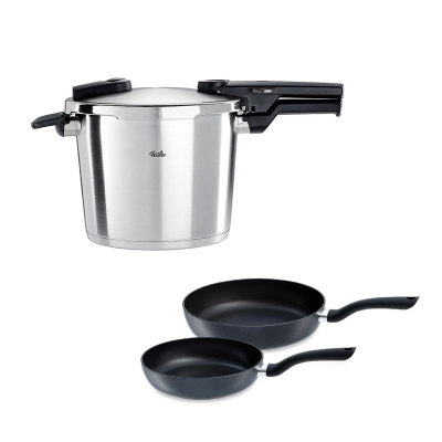 Fissler Vitaquick Premium 6 Litre Düdüklü Tencere + Tava Set - FISSLER