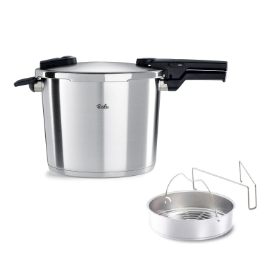 Fissler Vitaquick Premium 8 Litre Düdüklü Tencere + Buharda Pişirme Aparatı - FISSLER
