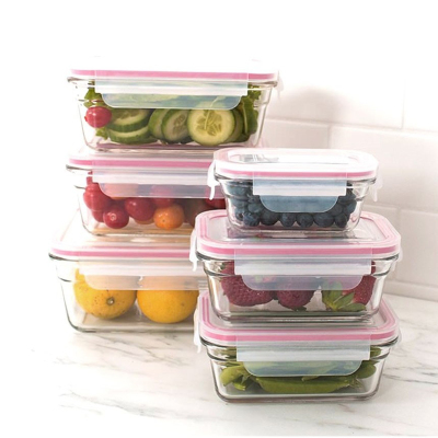 Glasslock Dikdörtgen Cam Saklama Kabı 1700 ml - 2