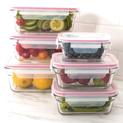 Glasslock Dikdörtgen Cam Saklama Kabı 2000 ml - 2