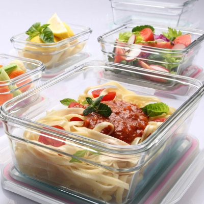 Glasslock Dikdörtgen Cam Saklama Kabı 980 ml - 2