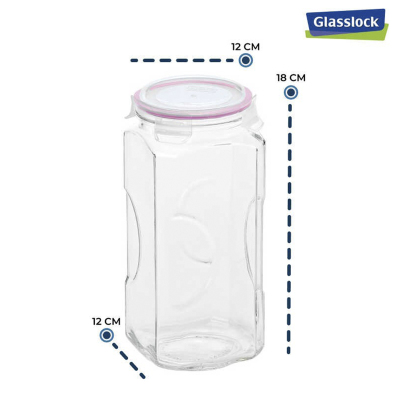 Glasslock Kare Cam Kavanoz 2000 ml - 4