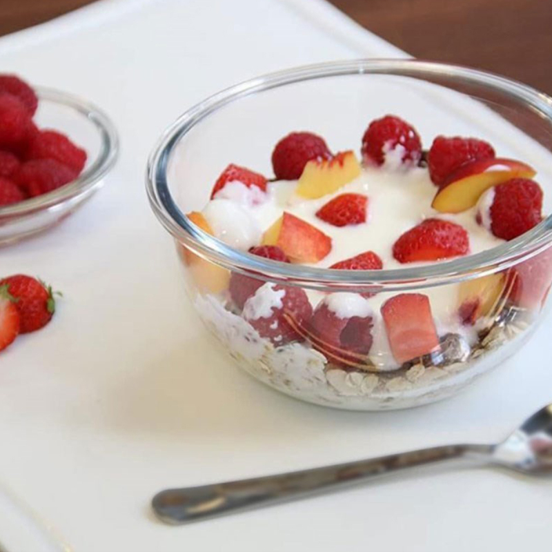 Glasslock Yuvarlak Cam saklama Kabı 2000 ml - 3