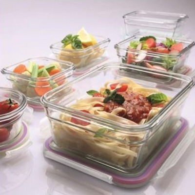 Glasslock Yuvarlak Plus Cam saklama Kabı 350 ml - 2