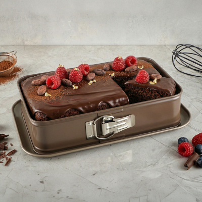 Guardini Kelepçeli Dikdörtgen Kek Kalıbı 30X20 cm - GUARDINI