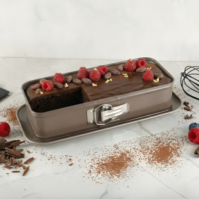 Guardini Kelepçeli Dikörtgen Kek Kalıbı 30x13 cm - GUARDINI