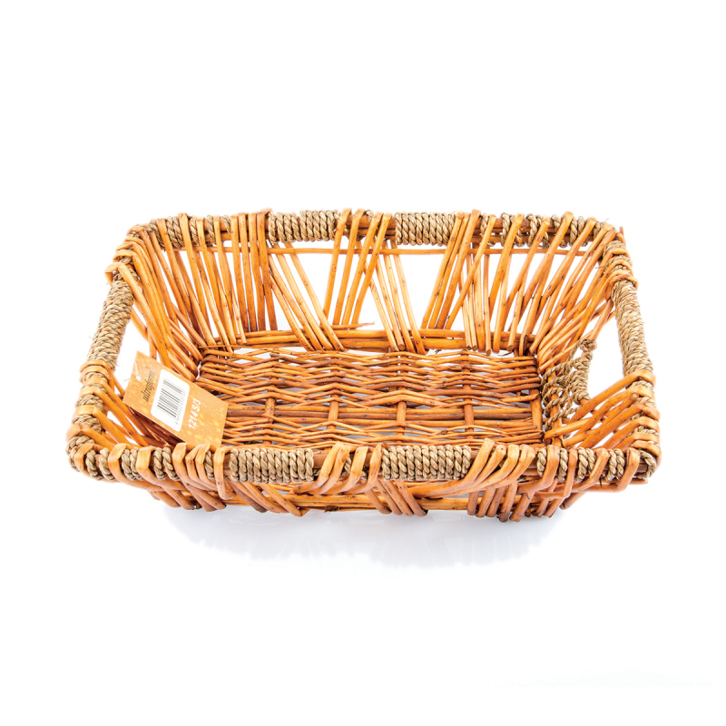 Hasır DikDörtgen Sepet 37X25X11 Cm Orta - 1