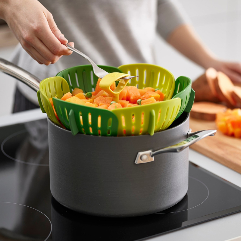 Joseph Joseph Bloom Katlanır Buharda Pişirme Sepeti Yeşil - 3