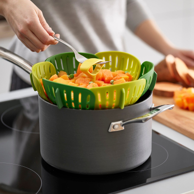 Joseph Joseph Bloom Katlanır Buharda Pişirme Sepeti Yeşil - 3