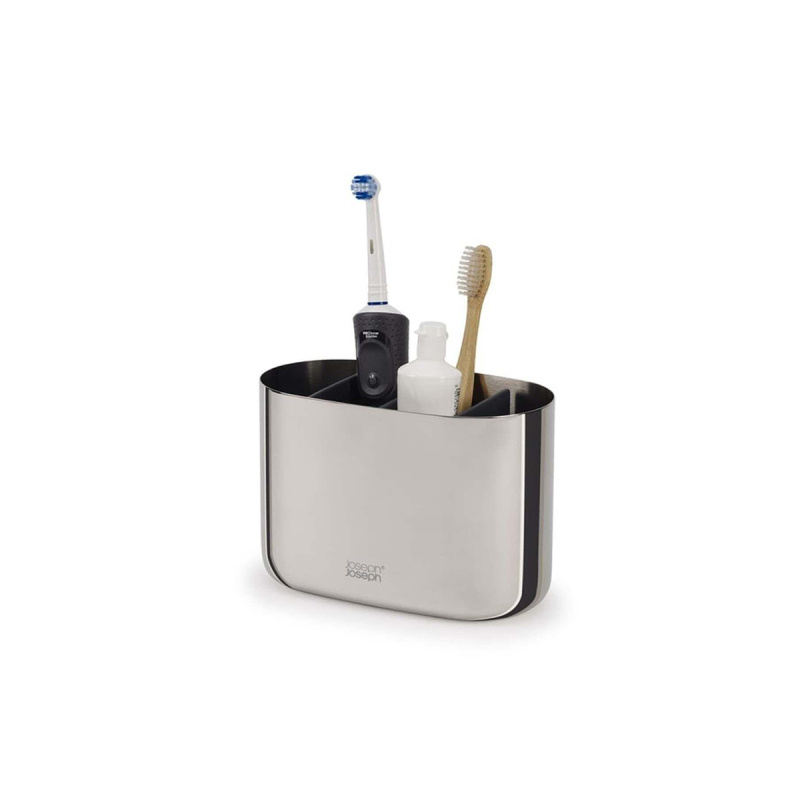 Joseph Joseph EasyStore Luxe Büyük Diş Fırçalık Çelik - 1