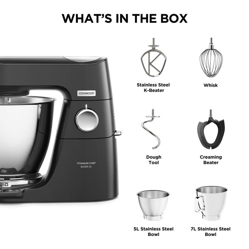 Kenwood Titanium Chef Baker Black Mutfak Sefi Xl KVL85.004BK - 7