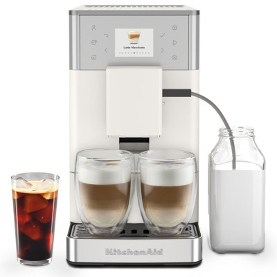 KitchenAid Tam Otomatik Buzlu Kahve Özellikli Espresso Makinesi KF3 Porcelain White - KITCHENAID