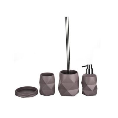 Klt Km Geo Banyo Seti Pembe 4 Parça - KLT