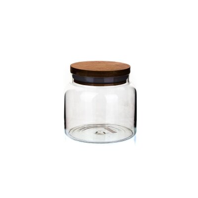 Klt Yv Ahsap Kapaklı Cam Kavanoz 600Ml - KLT