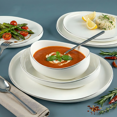 Koch Collection Moon Platin 24 Parça 6 Kişilik Yemek Takımı - 1