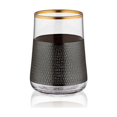 Koleksiyon Aheste Kahve Yanı Bardağı 6'lı Serpantin Siyah - KOLEKSIYON