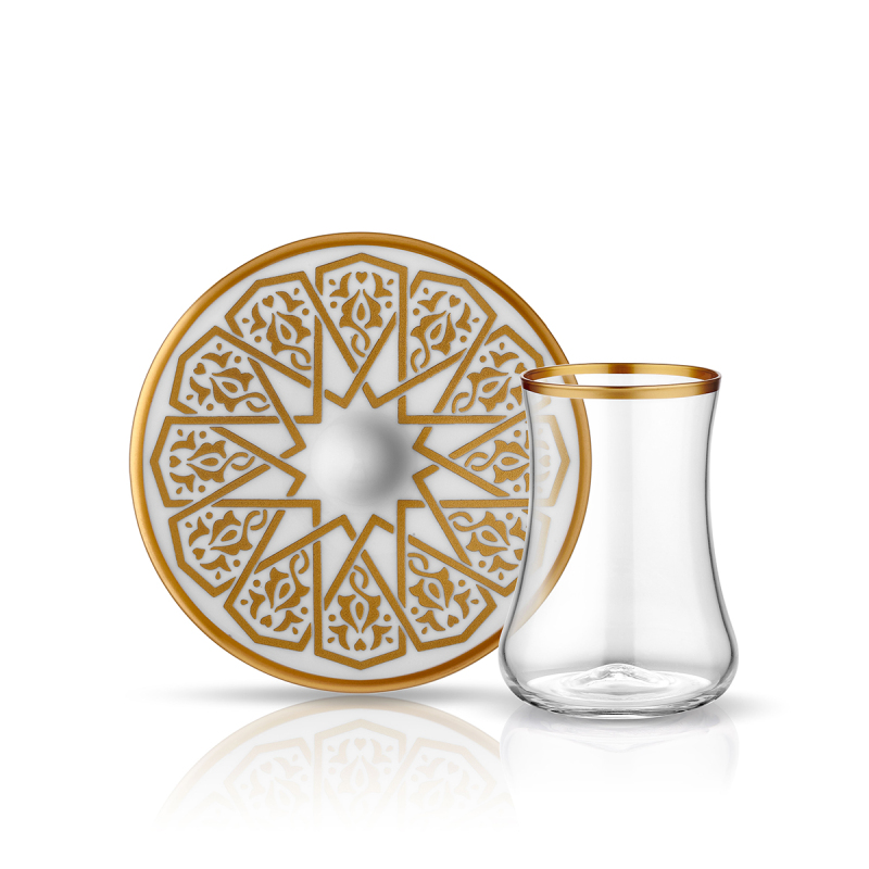 Koleksiyon Dervish Çay Seti 6'lı Selçuklu Altın - 1