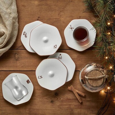 Koleksiyon Mislina Premium 12 Parça 6 Kişilik Çay Seti - 6