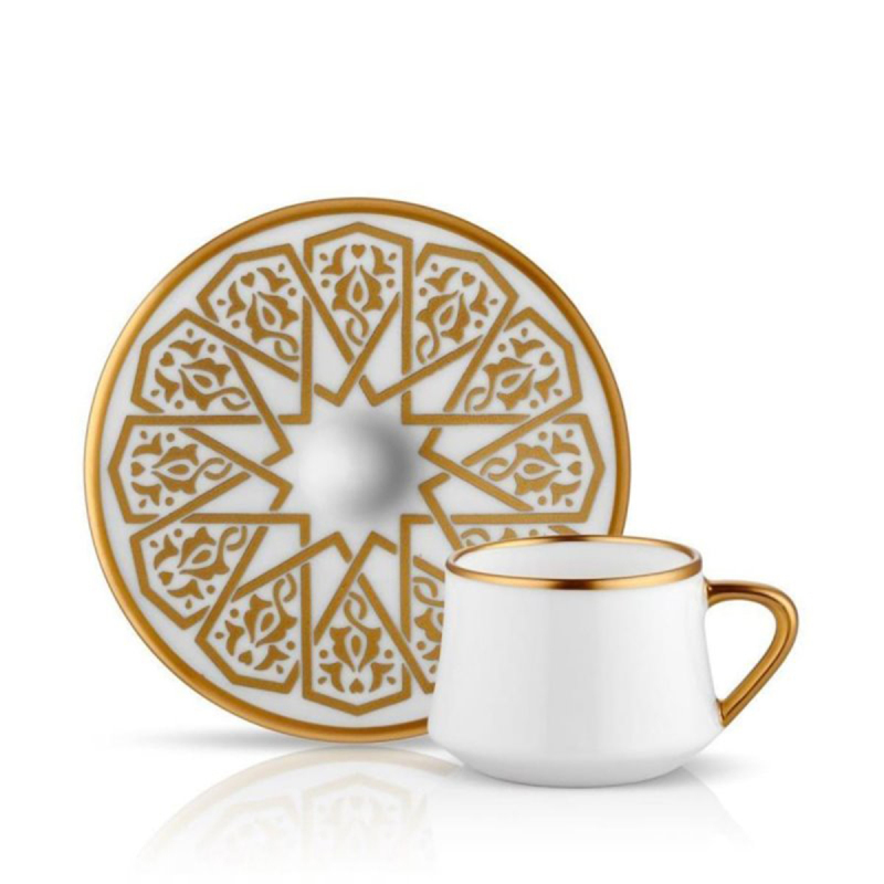 Koleksiyon Sufi Türk Kahvesi Seti 6'lı Selçuklu Altın - 1