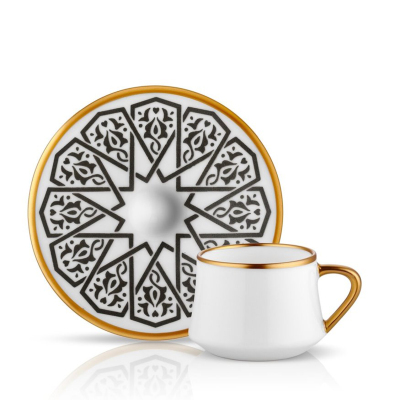 Koleksiyon Sufi Türk Kahvesi Seti 6'lı Selçuklu Siyah - KOLEKSIYON