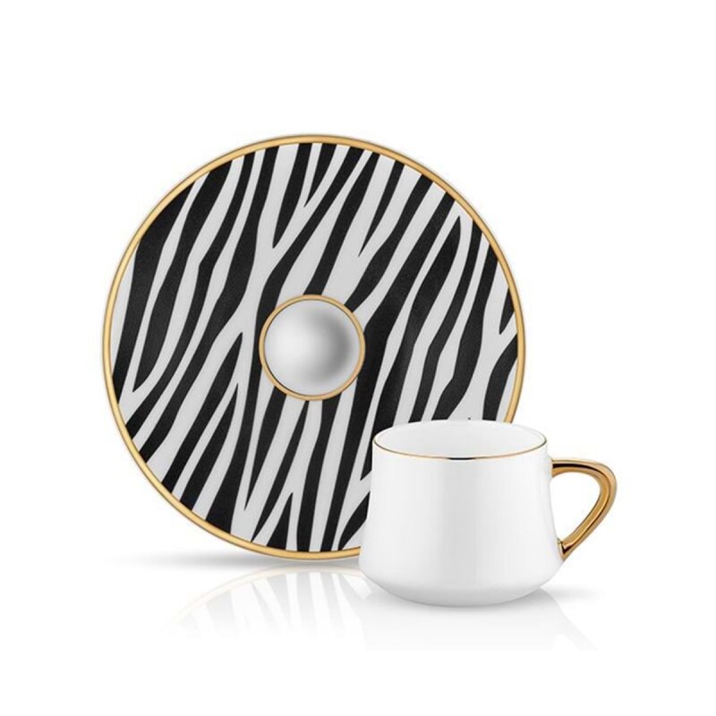 Koleksiyon Sufi Türk Kahvesi Seti 6'lı Zebra - 1
