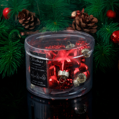 Koopman New Year 12 Parça Yılbaşı Süs Red Mix 40 mm - KOOPMAN