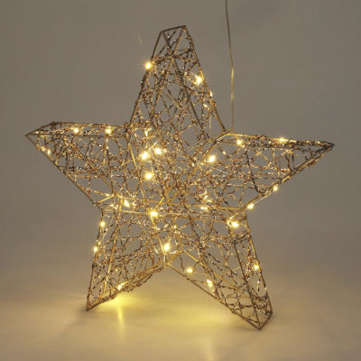 Koopman New Year Star Dekor Led 30x30 cm - KOOPMAN