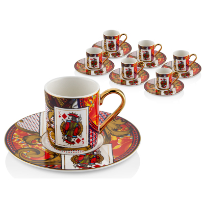 Lamedore Cards 6'lı Kahve Fincan Takımı - LAMEDORE