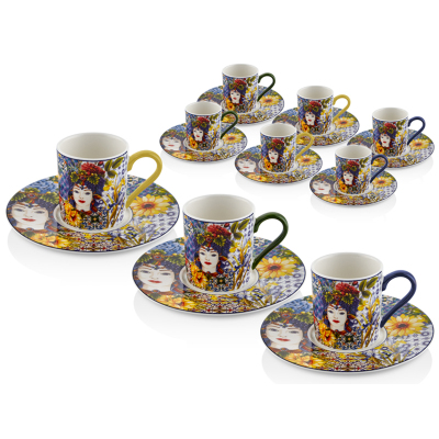 Lamedore Sicilian 6'lı Kahve Fincan Takımı - LAMEDORE