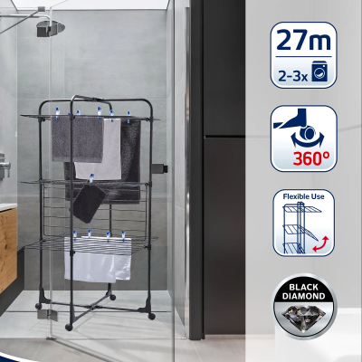 Leifheit Çamaşır Kurutucu Classic Tower Black 270 - 2