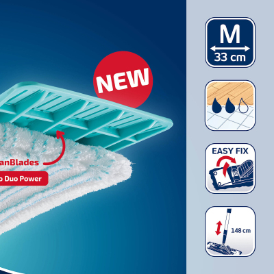 Leifheit Power Clean Zemin silecek seti M + Micro Duo Mop - 2