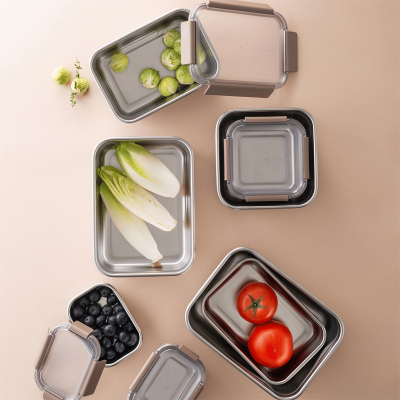 LocknLock Paslanmaz Çelik Fırın & Saklama Kabı Dörtgen Kilitli 520 ml Kahverengi - 6