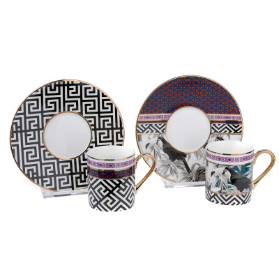 Luck Art Star Ellanor Bone Serisi Kahve Fincan Takımı 6'lı - LUCKY ART