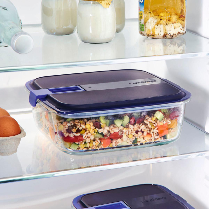 Luminarc Temp Easy Kare Mavi Kapak Saklama Kabı 2500 ml - 3