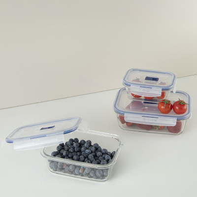 Luminarc Pure Active Dikdörtgen Cam Saklama Kabı Seti 6 Parça - 2