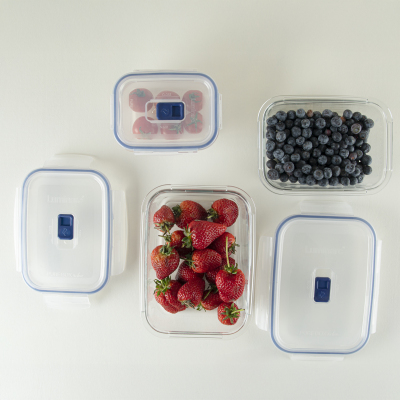 Luminarc Pure Active Dikdörtgen Cam Saklama Kabı Seti 6 Parça - 4