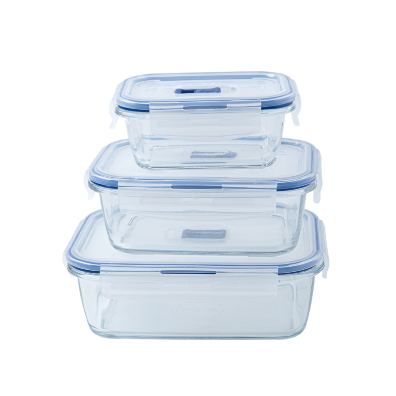 Luminarc Pure Active Dikdörtgen Cam Saklama Kabı Seti 6 Parça - 6